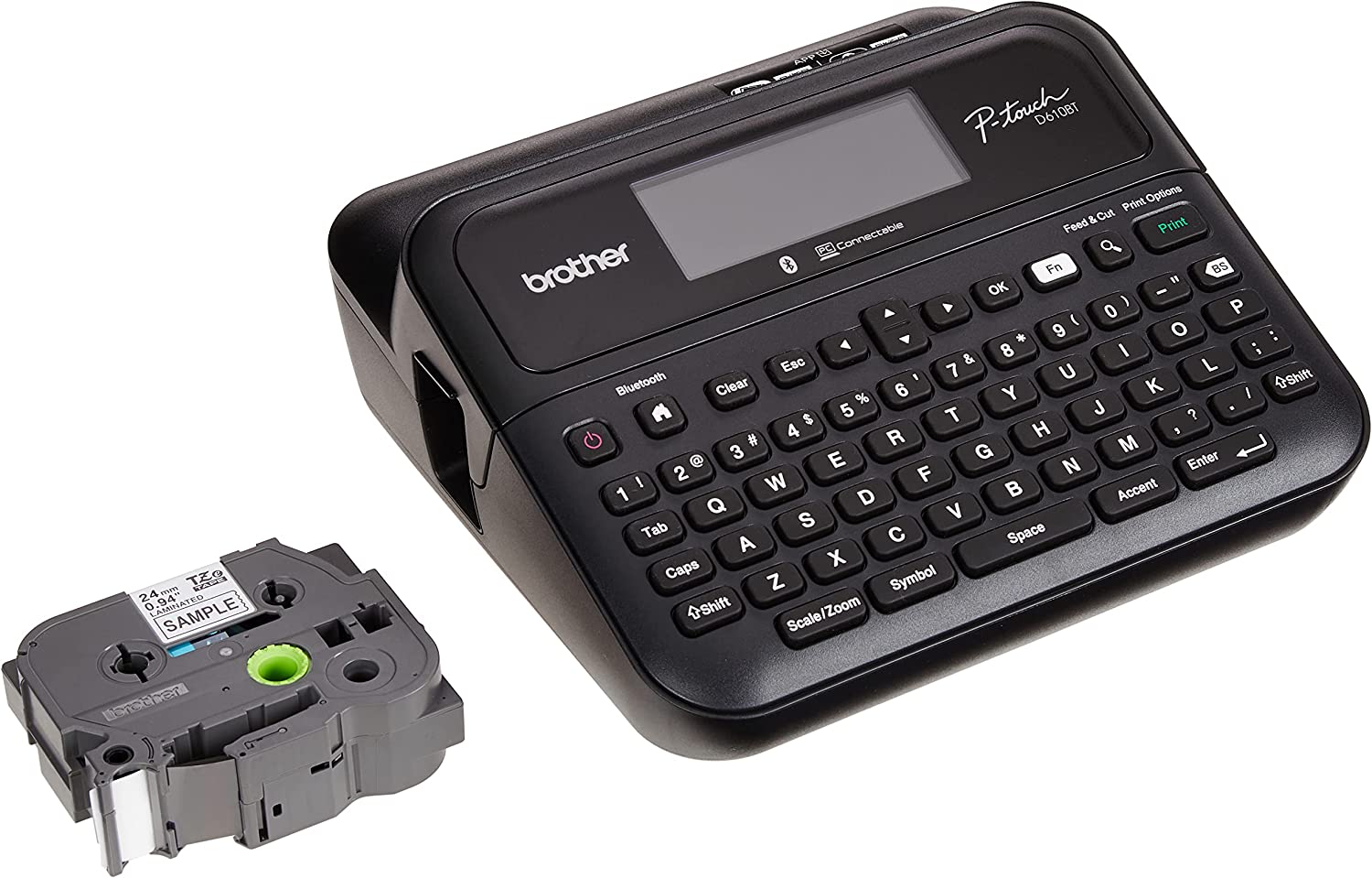 Rotulador Brother PTD610BT - Bluetooth, teclado QWERTY, etiquetas hasta 24mm Imagen principal del producto