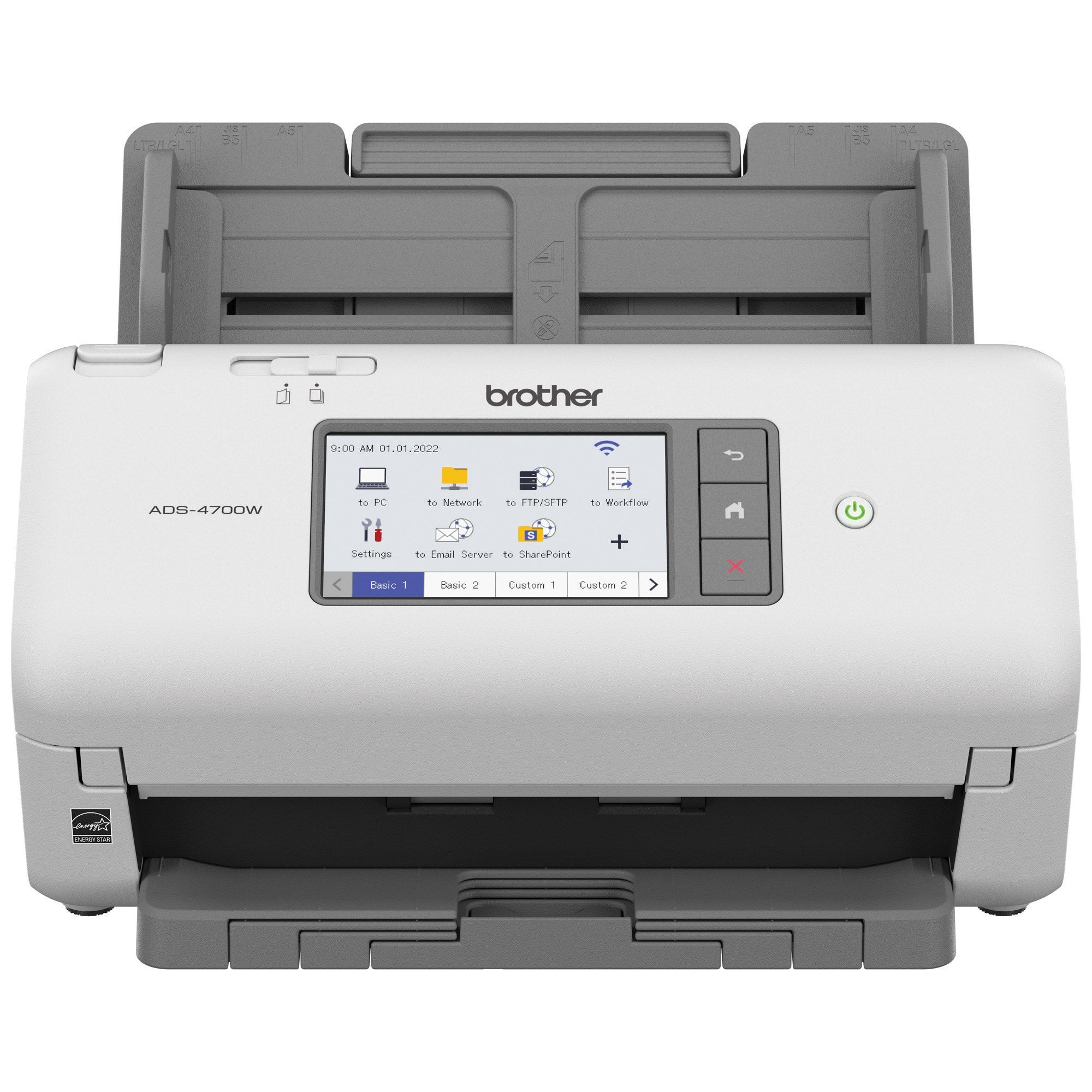 Escáner de Escritorio Brother ADS4700W - Dúplex 40 ppm, WiFi y Ethernet