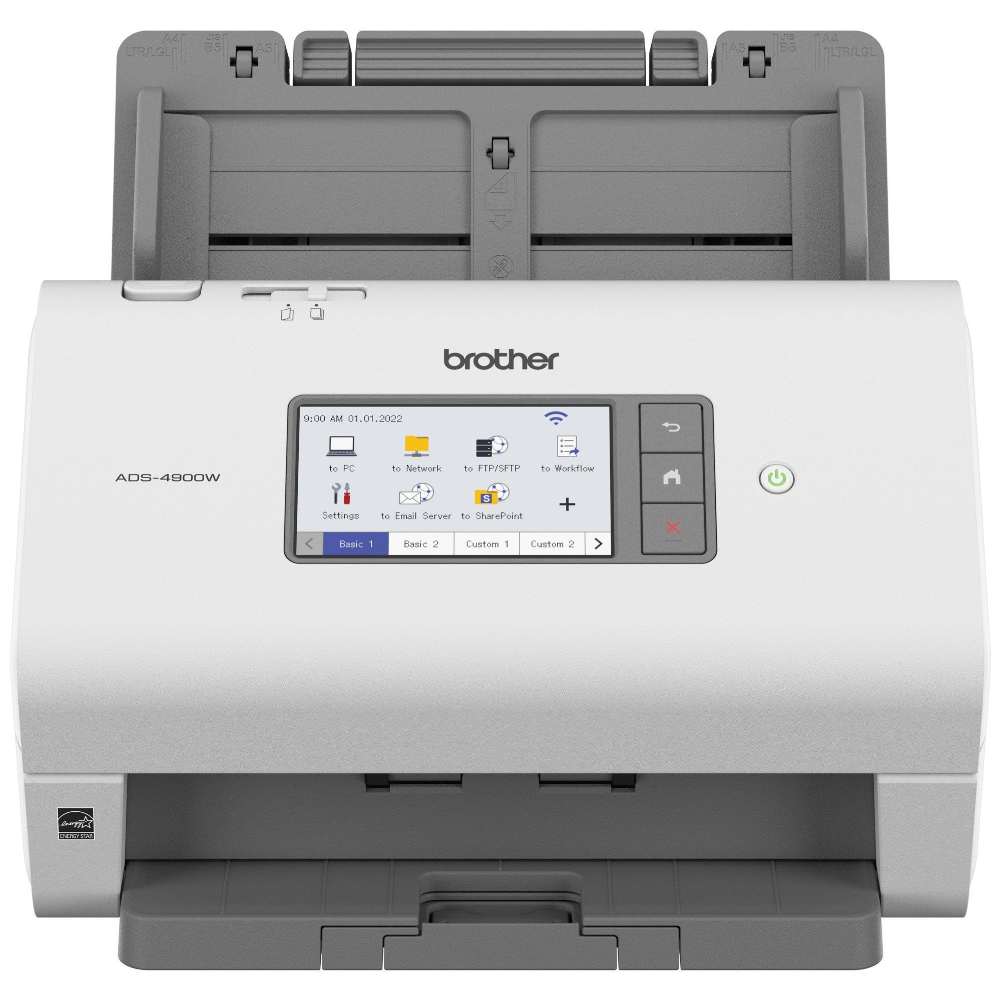 Escáner de Escritorio Brother ADS4900W - Dúplex 60 ppm, WiFi, Ethernet Imagen principal del producto