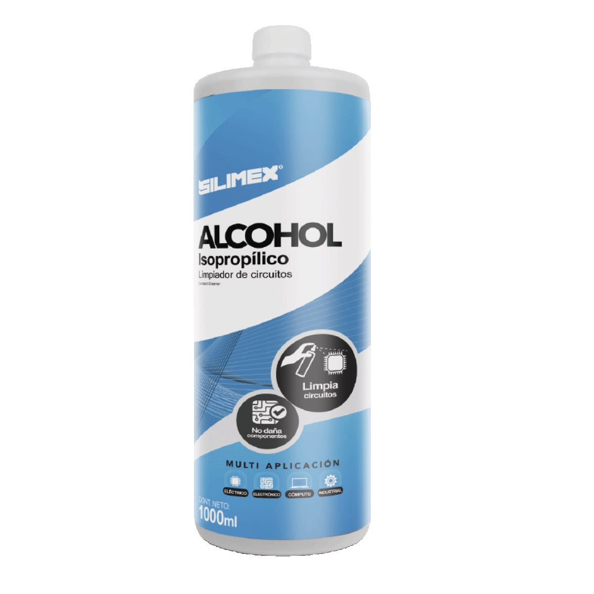Alcohol Isopropílico SILIMEX 1 Litro - Limpieza y Desinfección Profesional Imagen principal del producto