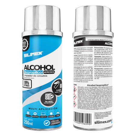 Alcohol Isopropílico Silimex Aerosol 250ml - Limpieza Electrónica Profesional Imagen principal del producto