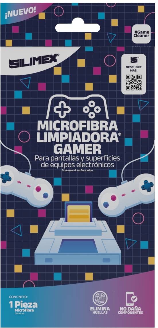 Microfibra Limpiadora Silimex 30x30cm - Gamer, Antiarañazos, Perfecta para Pantallas