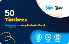 Timbres Fiscales ASPEL FACTE/50 Paquete 50 Timbres Electrónicos