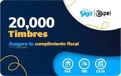 Timbres Fiscales ASPEL FACTE/20000 Paquete 20,000 - Electrónico Imagen principal del producto