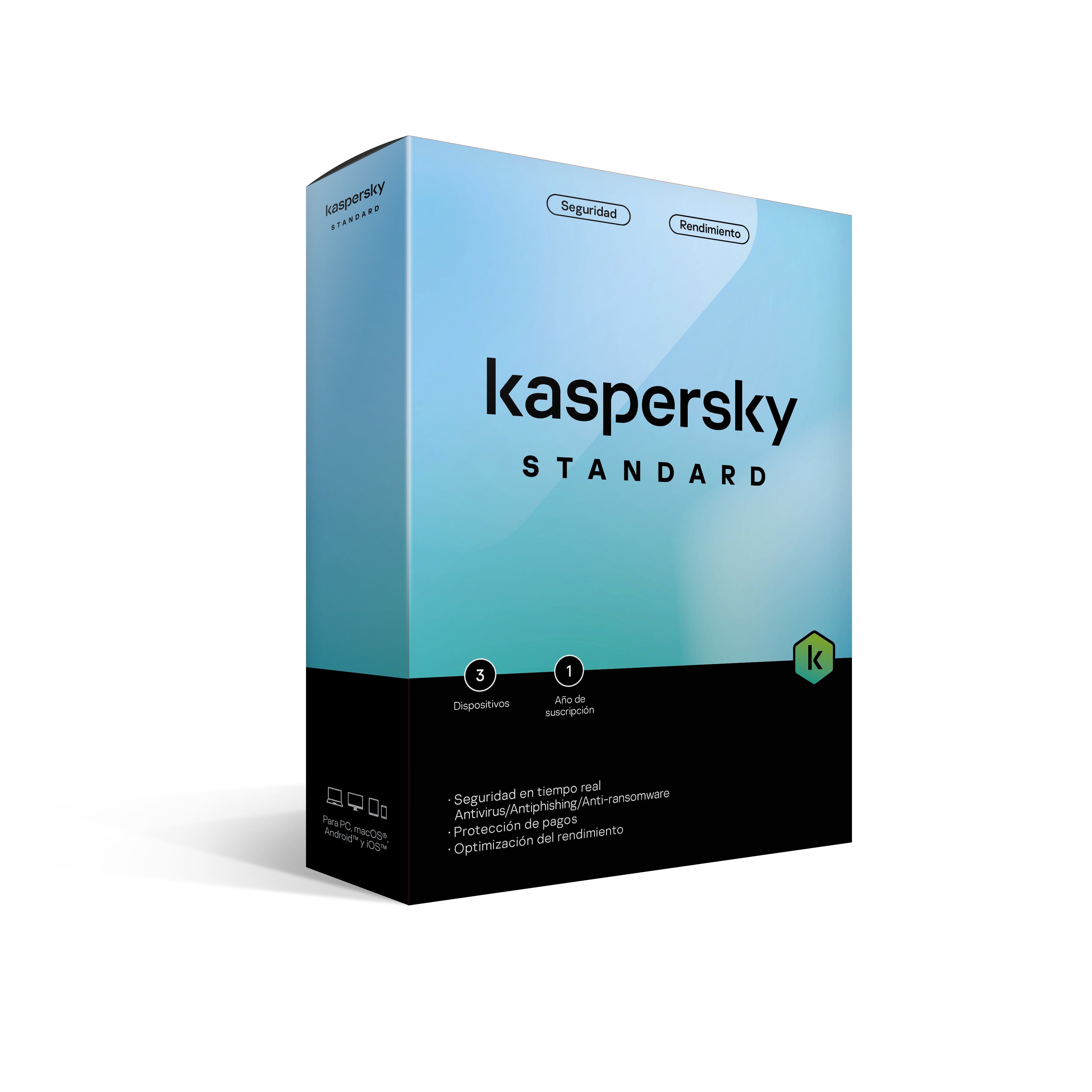 Kaspersky Standard 3 Dispositivos 1 Año - Antivirus Completo