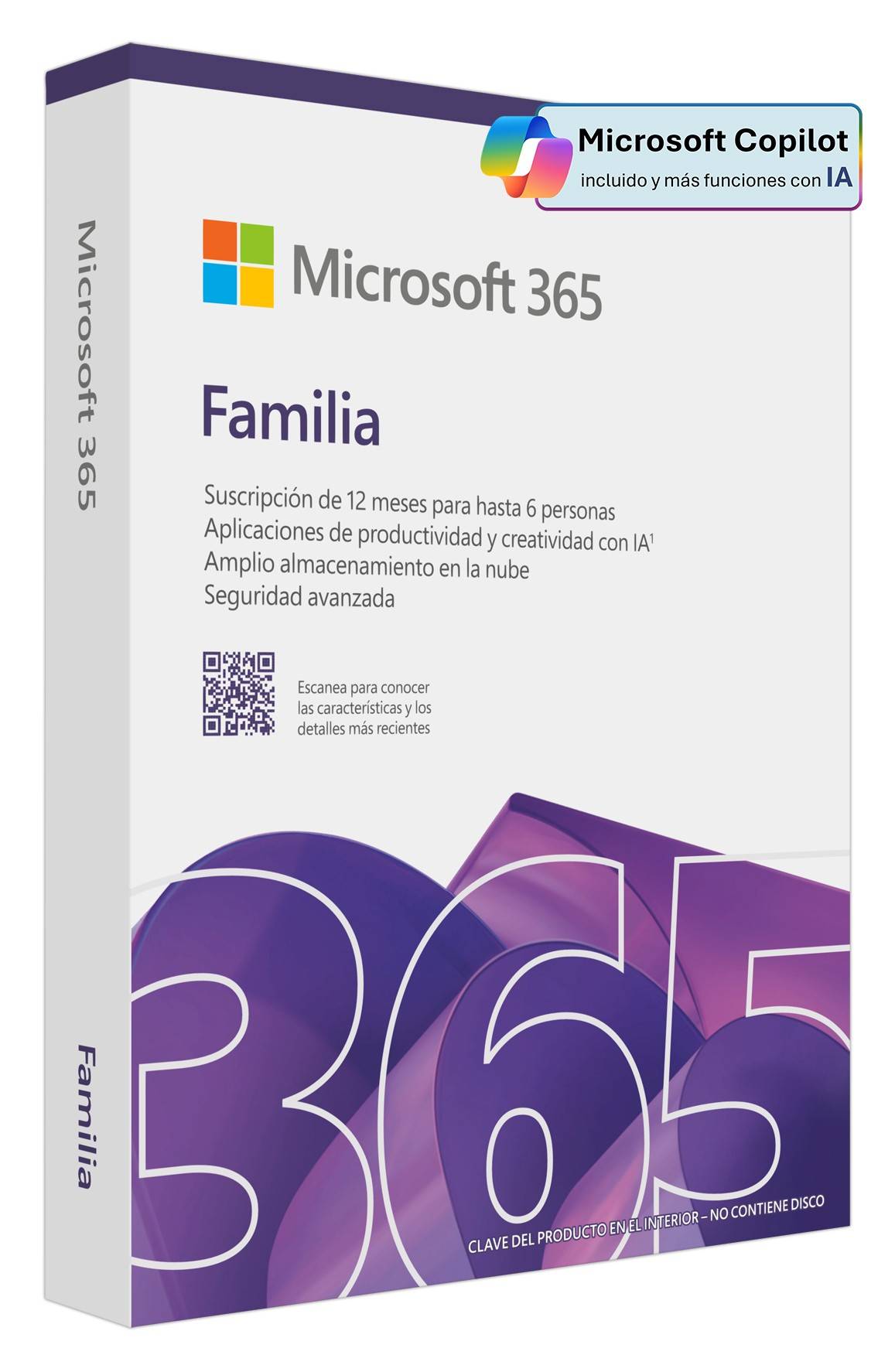 Microsoft 365 Family - Licencia para Hasta 6 Usuarios, Office Completo Imagen principal del producto