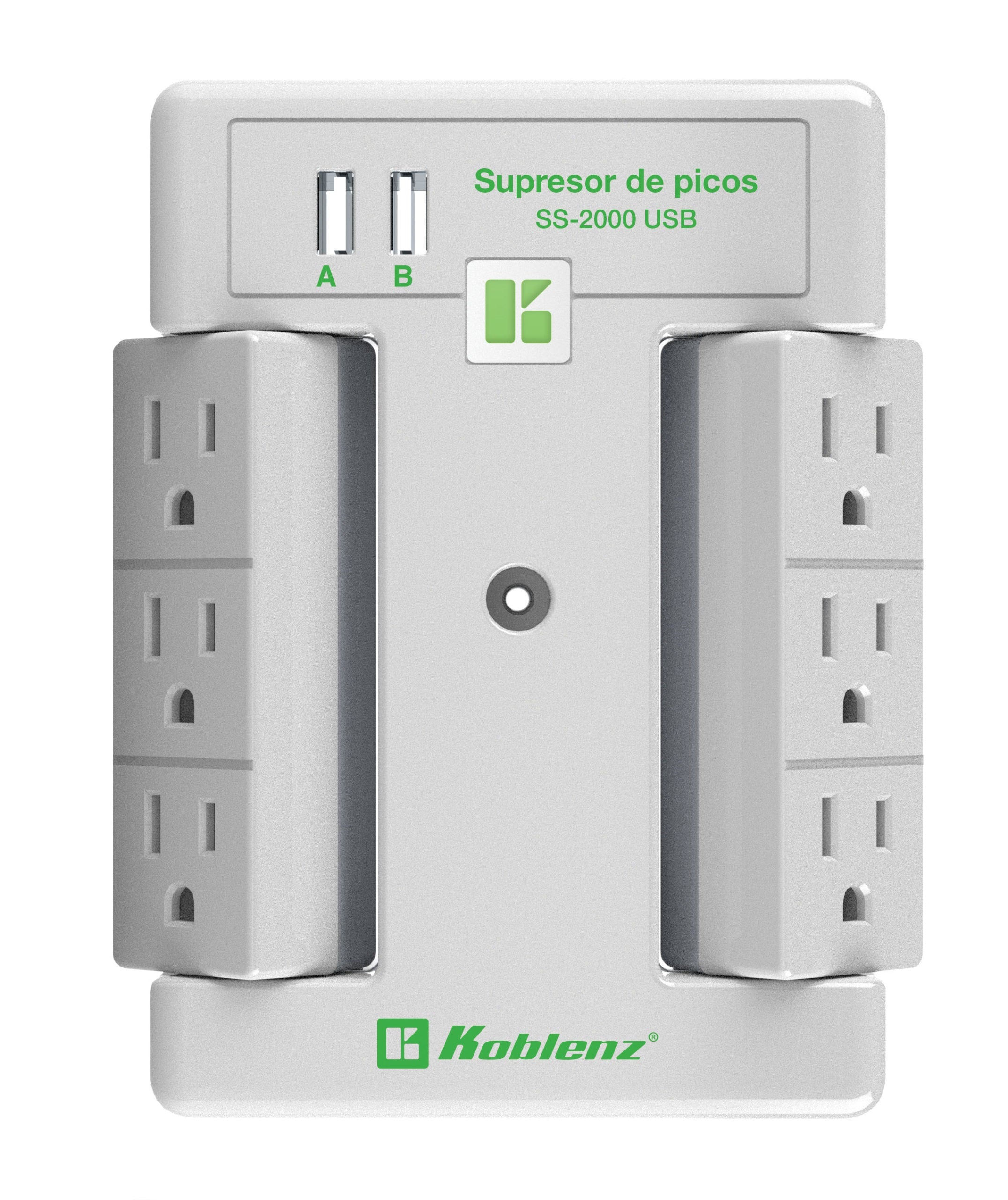 Supresor de Picos KOBLENZ SS-2000 - 2000J Protección USB AC