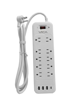 Supresor de Picos VICA VICAEX 9P - 6 Salidas + 3 Puertos USB