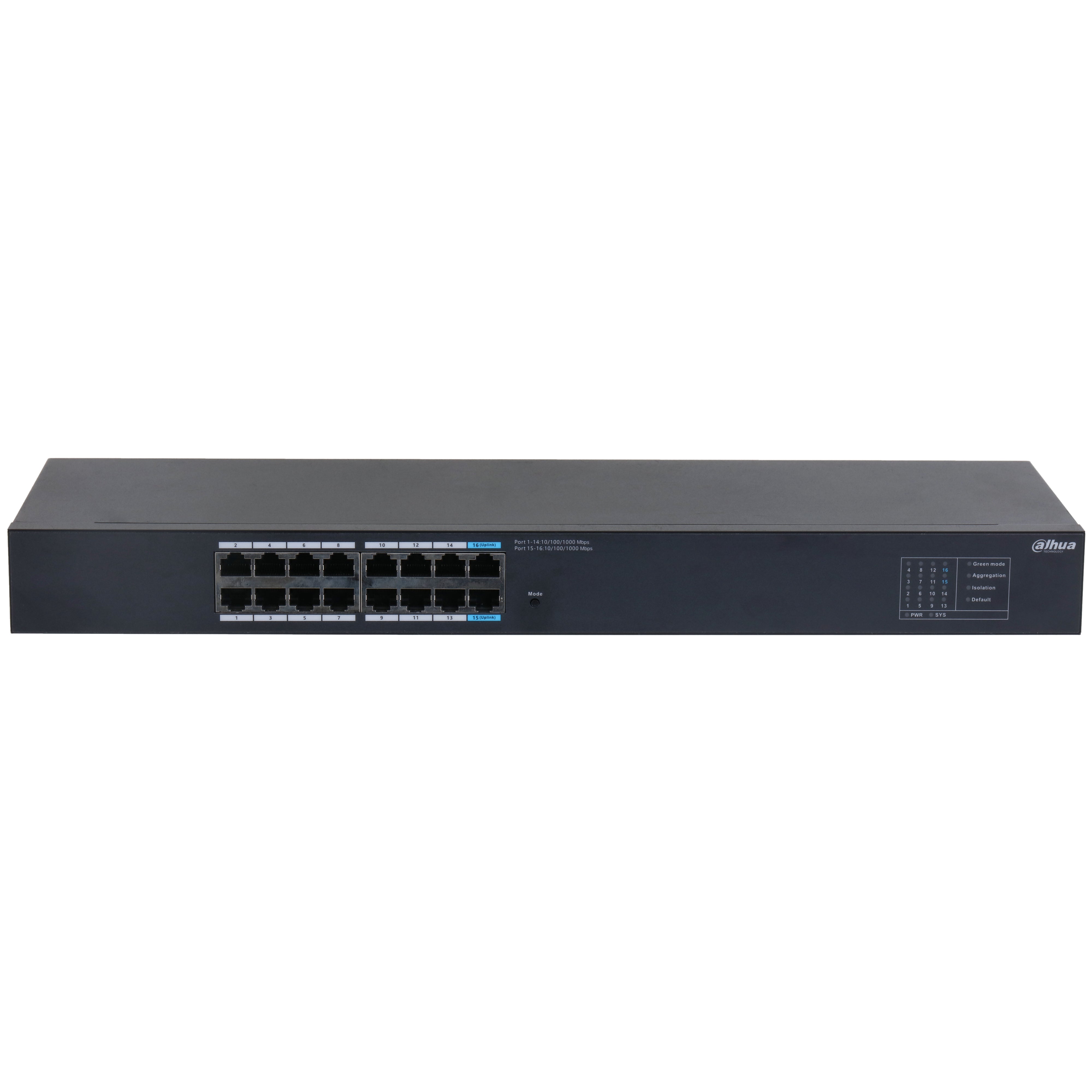 Switch Dahua DH-SG1016 16 Puertos - Conectividad de Red Empresarial Imagen principal del producto