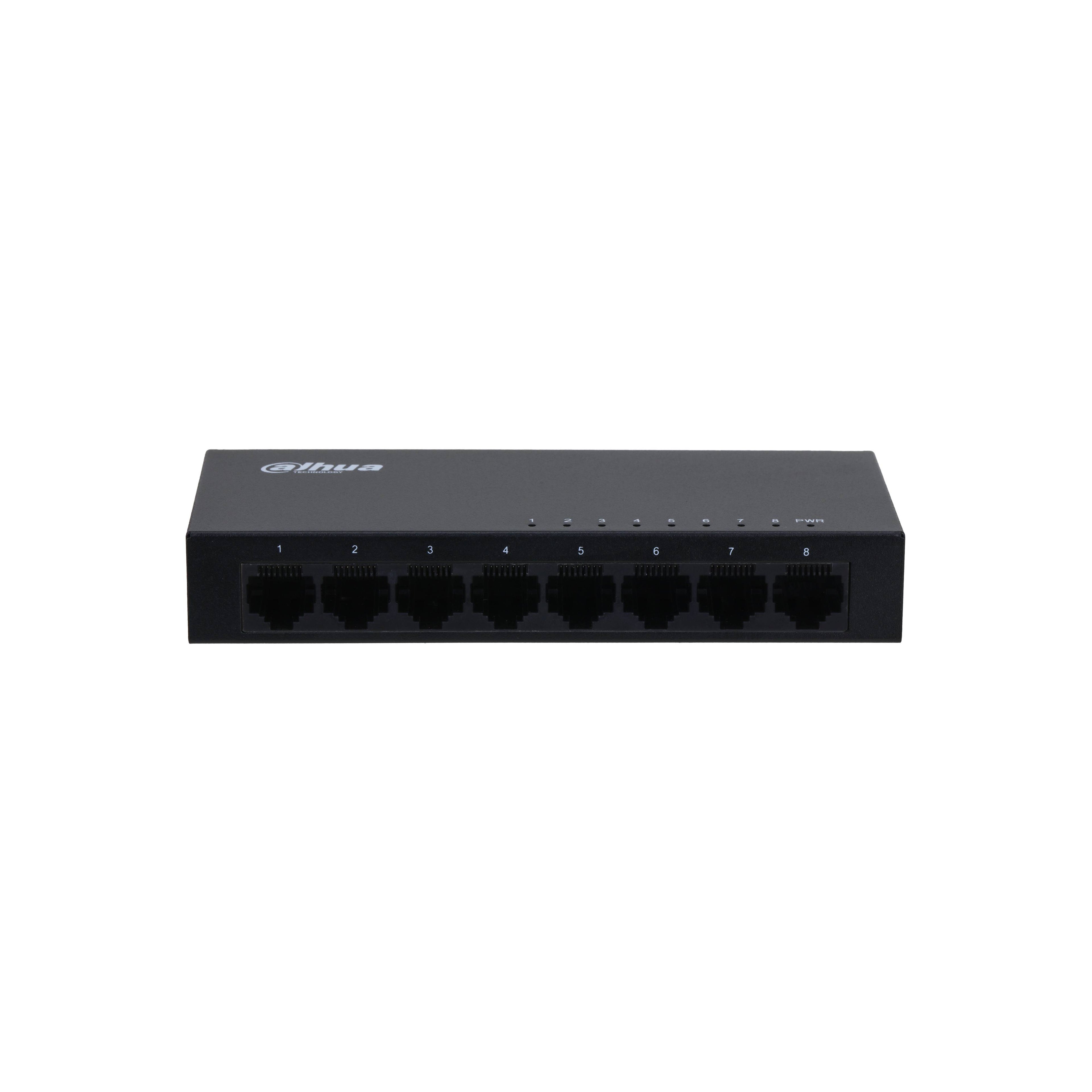 Switch Dahua PFS3008-8GT 8 Puertos Gigabit - Conexión de Red Profesional