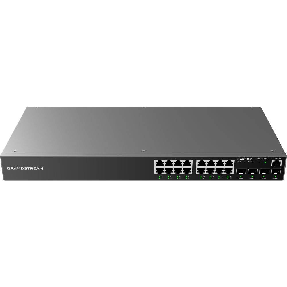 Switch Gigabit Grandstream GWN7802P 16 Puertos PoE + 4 SFP - 240W