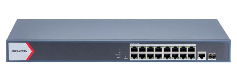 Switch Hikvision DS-3E1518P-EI/M 16 Puertos Gigabit PoE+ Monitoreable