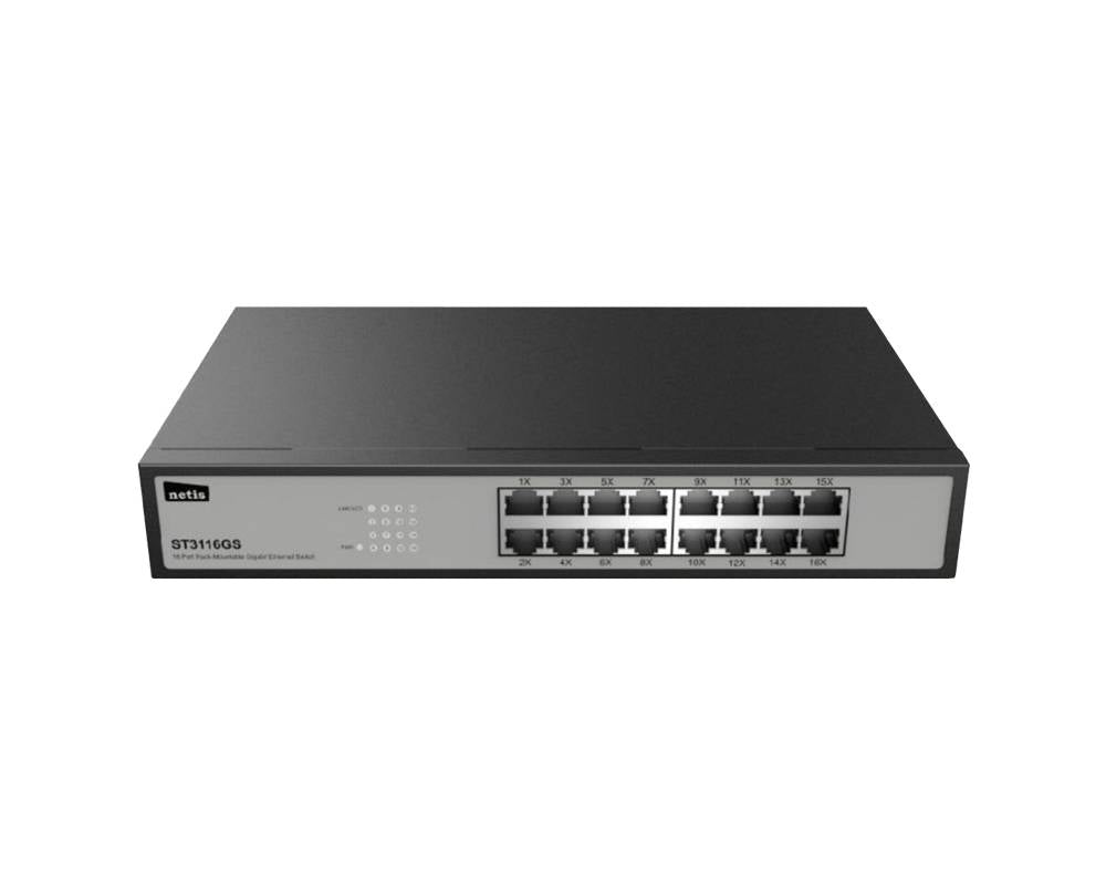 Switch NETIS ST3116GS 16 Puertos Gigabit - Montable en Rack Imagen principal del producto