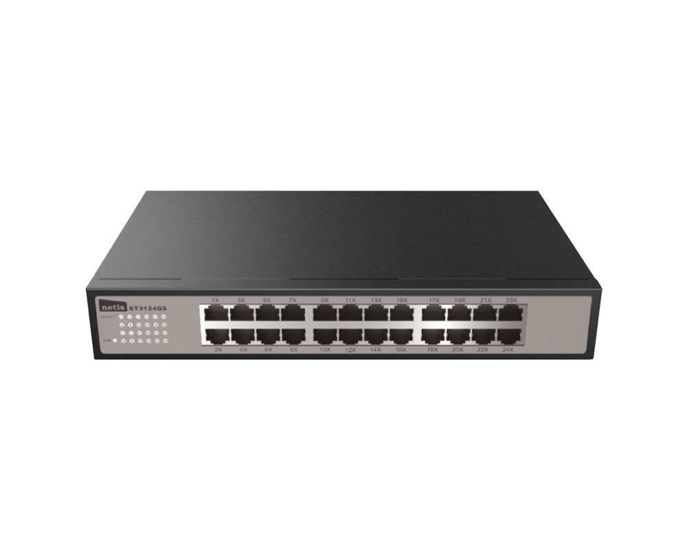 Switch NETIS ST3124GS 24 Puertos Gigabit Ethernet - Montable en Rack