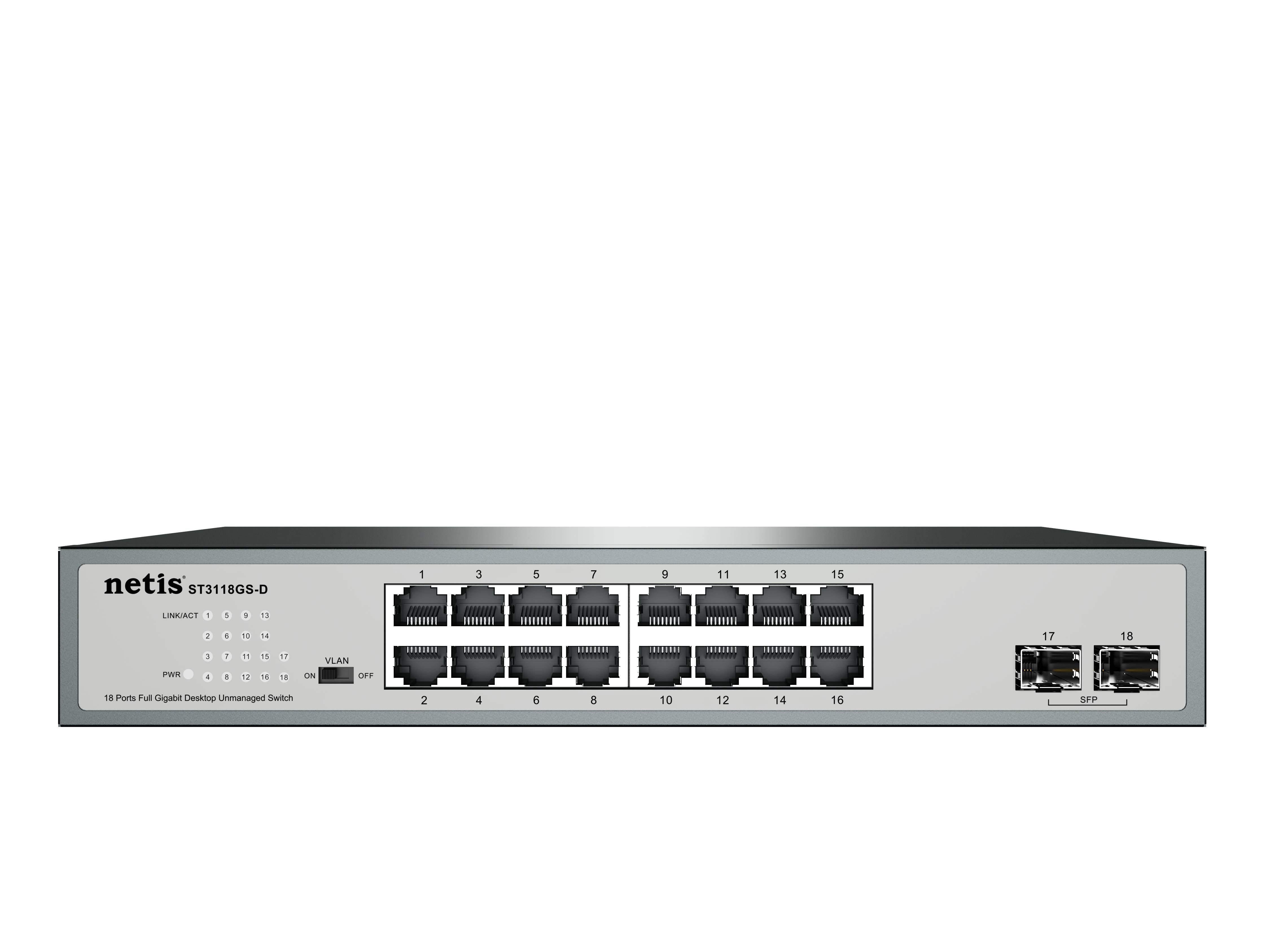 Switch NETIS ST3118GS-D 18 Puertos Gigabit - Montable en Rack Imagen principal del producto