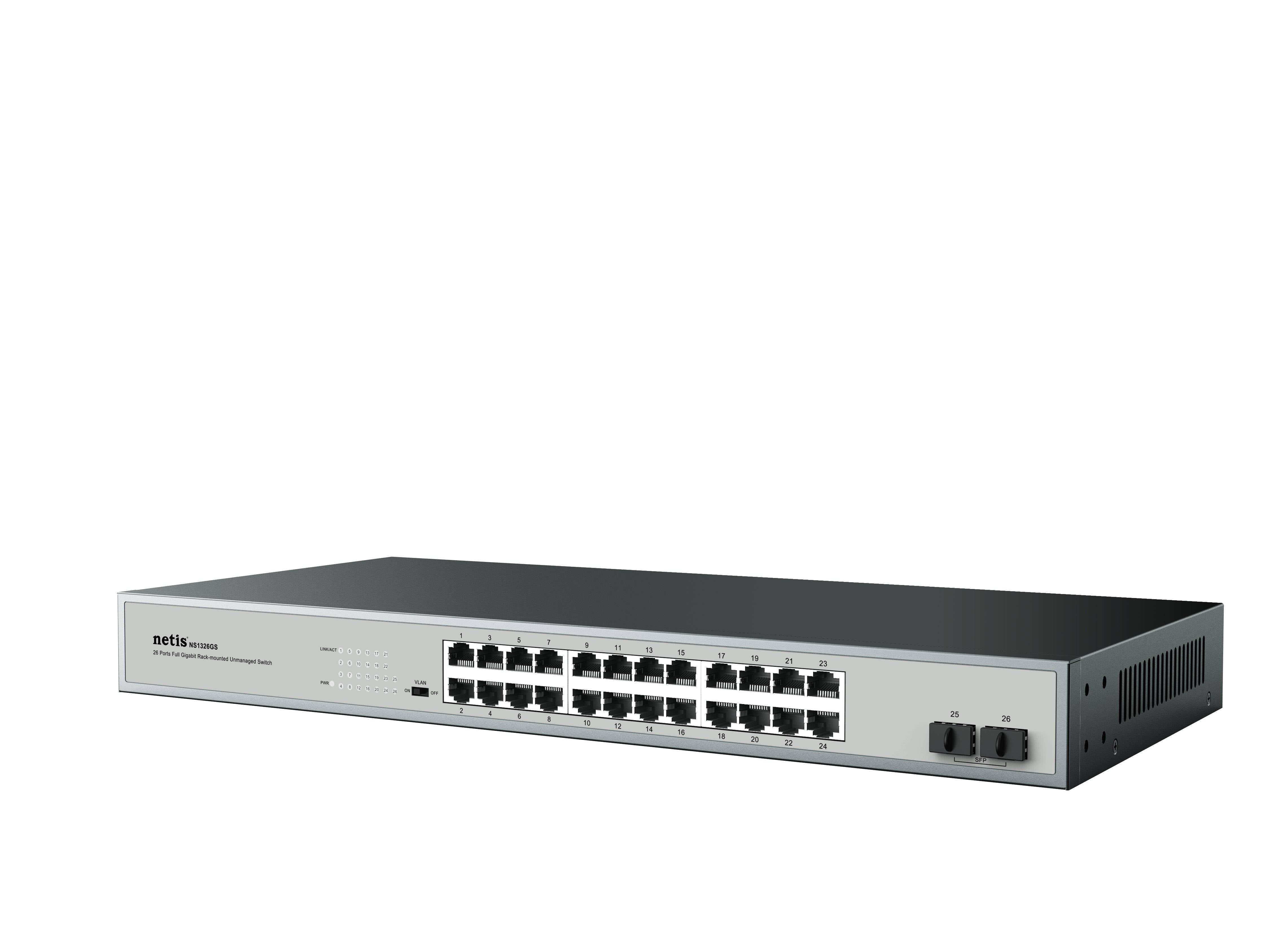 Switch NETIS ST3126GS 26 Puertos Gigabit Ethernet - Montable en Rack con 2 Puertos SFP Imagen principal del producto