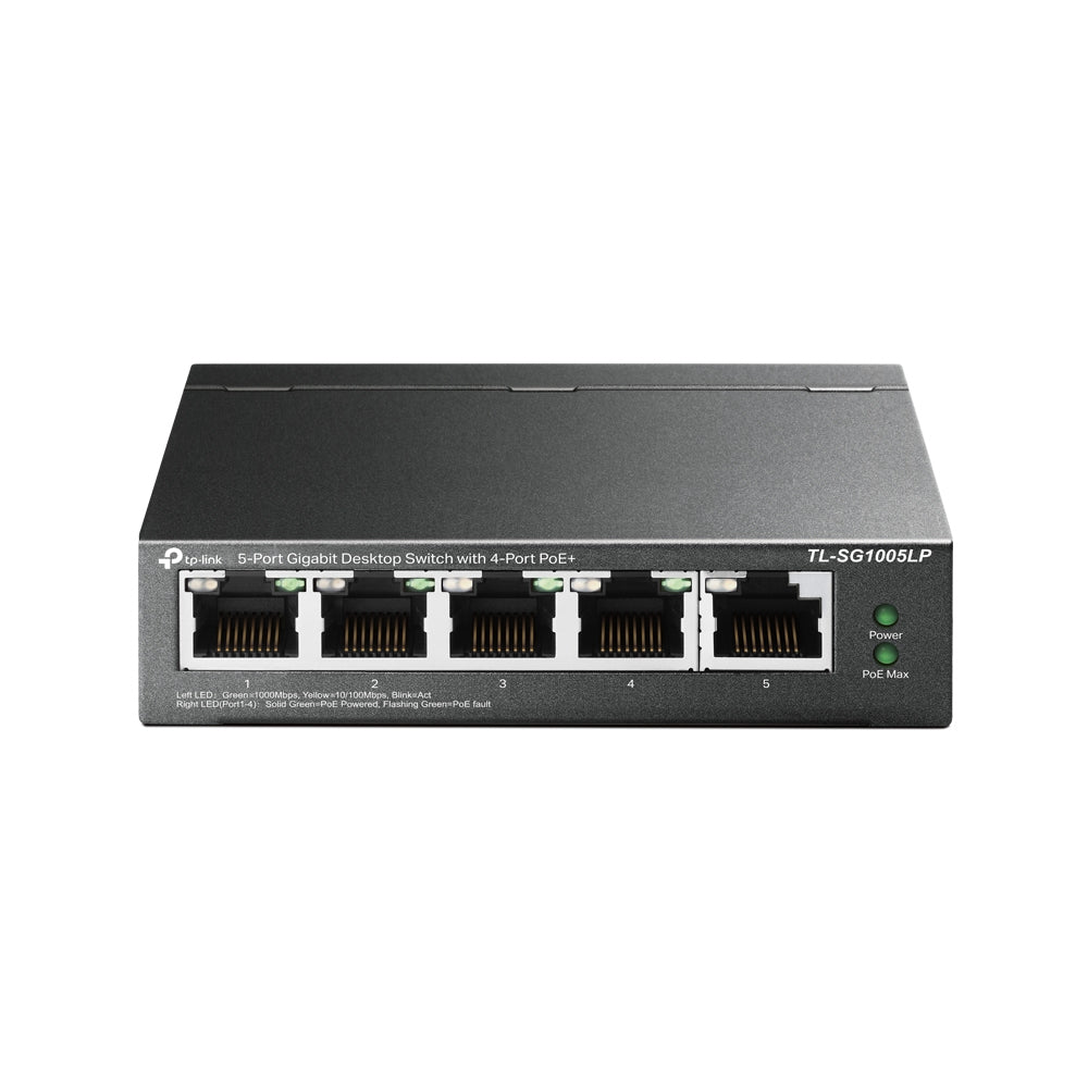 Switch TP-LINK TL-SG1005LP 5 Puertos - Gigabit, Plug and Play, Negro Imagen principal del producto