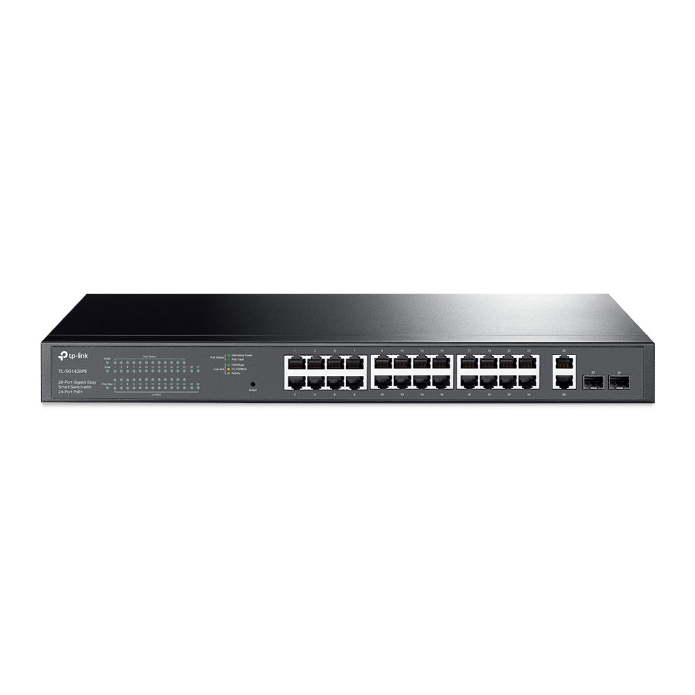 Switch TP-LINK TL-SG1428PE 26 Puertos - Gigabit, Profesional, Negro