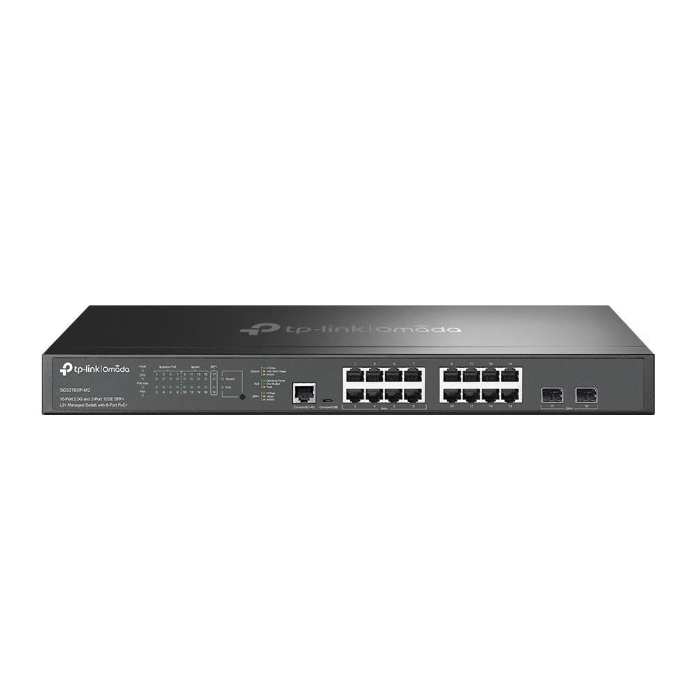 Switch TP-LINK SG3218XP-M2 16 puertos 2.5G + 2 SFP+ 10G con 8 PoE+