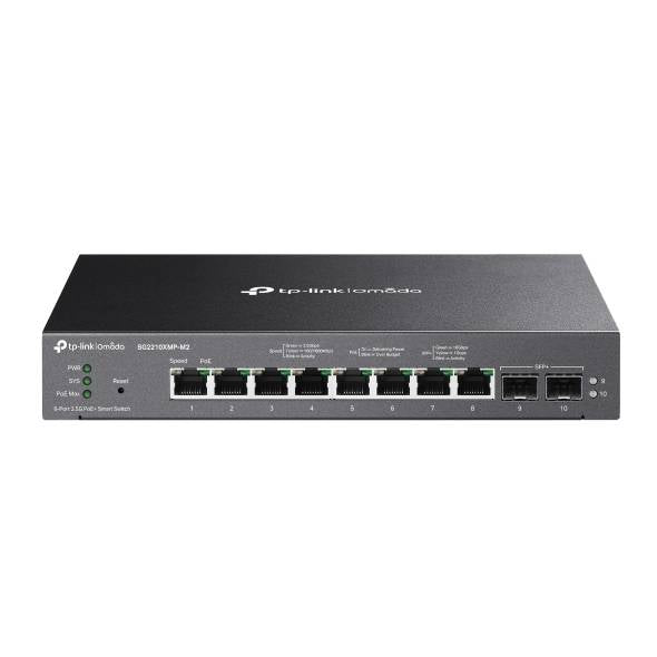 Switch Omada SG2210XMP-M2 8 Puertos 2.5G PoE+ y 2 Puertos 10GE SFP+