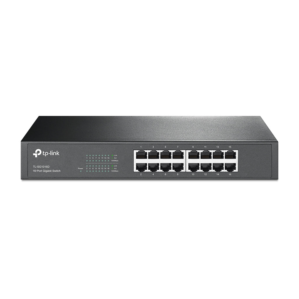 Switch TP-LINK TL-SG1016D 16 Puertos Gigabit 10/100/1000 Mbps Escritorio