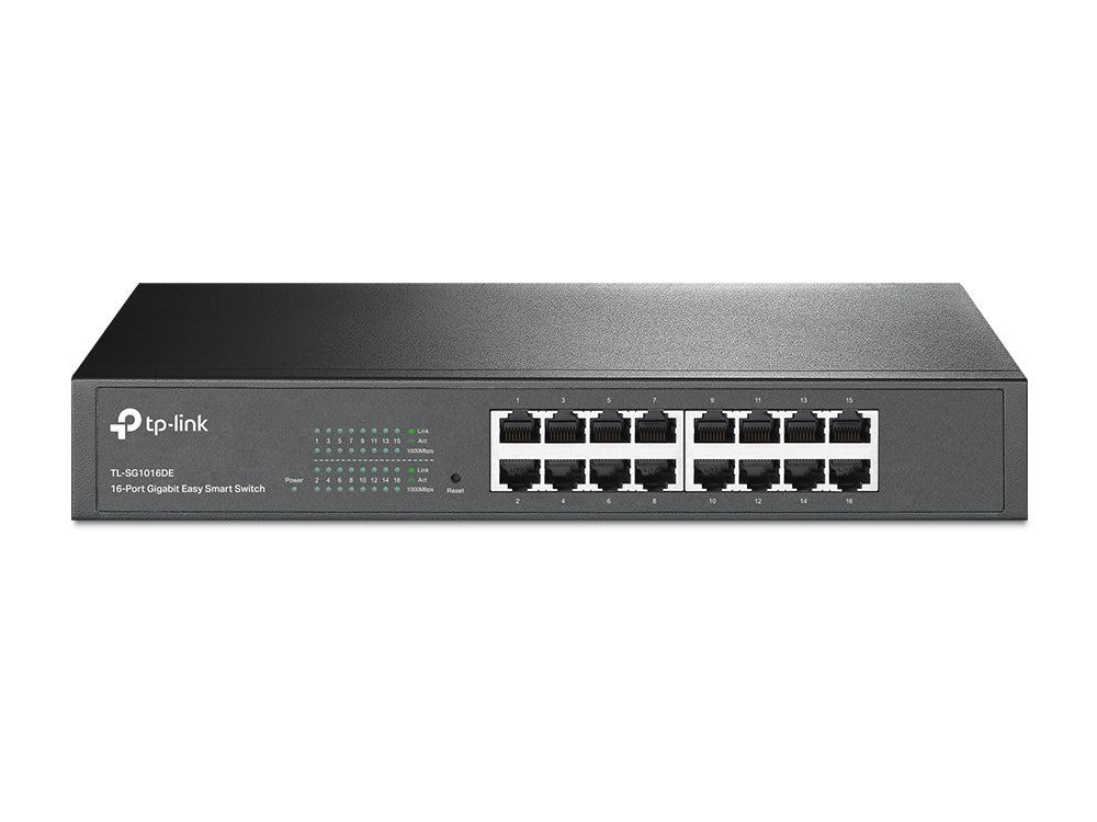 Switch TP-LINK TL-SG1016DE 16 Puertos Gigabit - Ethernet, Montaje en Rack Imagen principal del producto