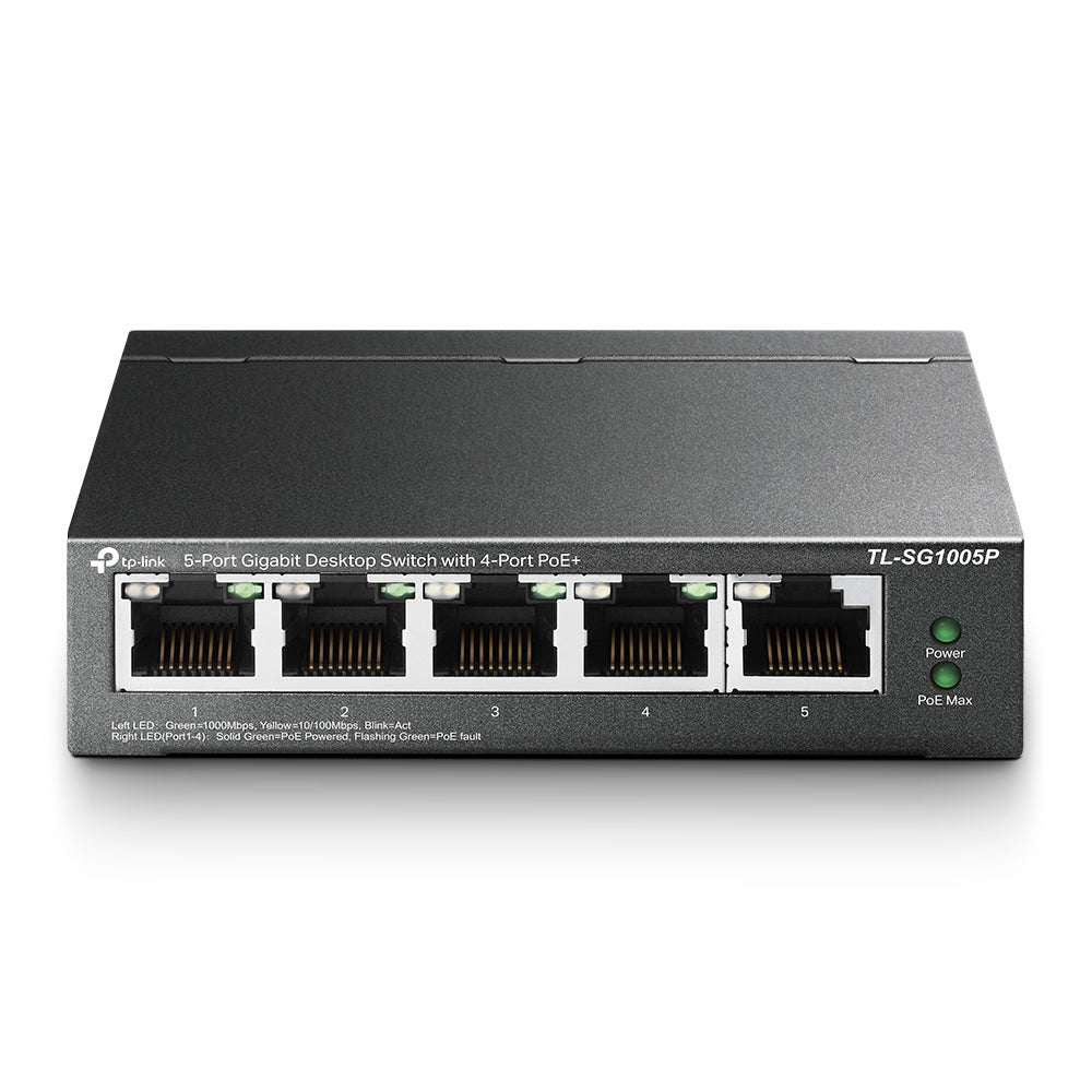 Switch TP-LINK TL-SG1005P 5 Puertos Gigabit - 4 Puertos POE+