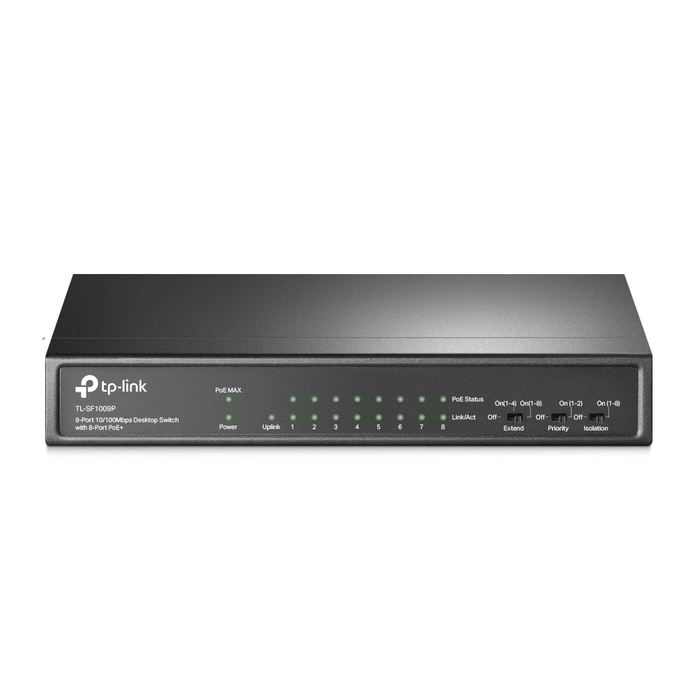 Switch TP-LINK TL-SF1009P 9 Puertos 10/100Mbps con 8 Puertos PoE+ Imagen principal del producto
