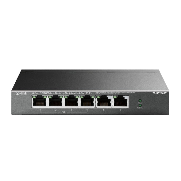 Switch TP-LINK TL-SF1006P 6 Puertos 10/100 Mbps - 4 Puertos PoE+ Imagen principal del producto