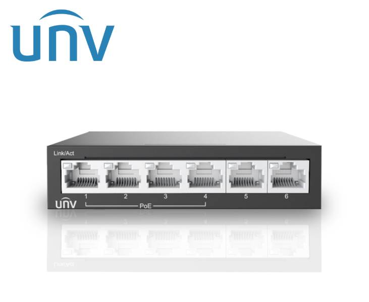 Switch POE+ Uniview NSW2020-6T-POE-IN 6 Puertos - 60W, Fast Ethernet Imagen principal del producto