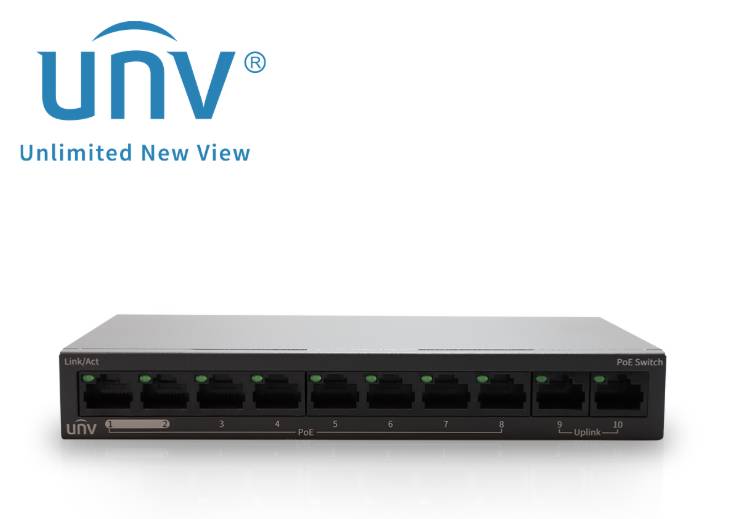 Switch POE+ Uniview NSW2020-10T-POE-IN 10 Puertos - 88W, No Administrable Imagen principal del producto