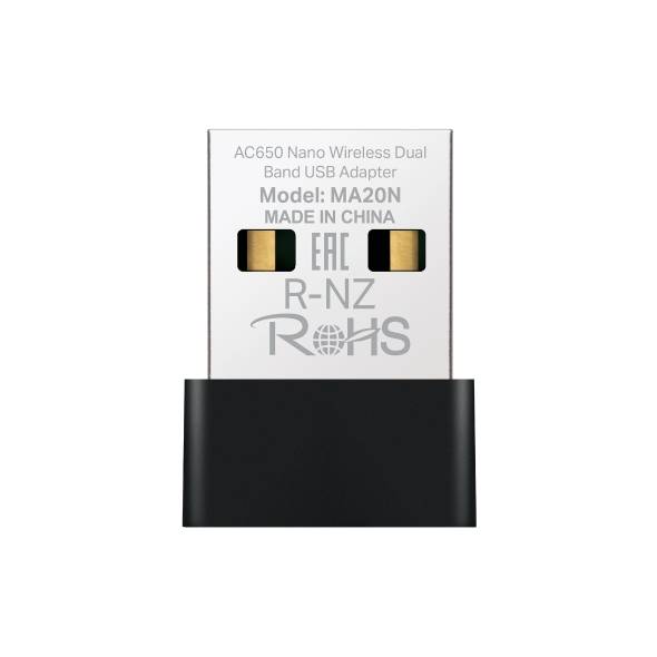 Adaptador USB inalámbrico Nano Mercusys MA20N AC650 - Doble banda 433 Mbps Imagen principal del producto