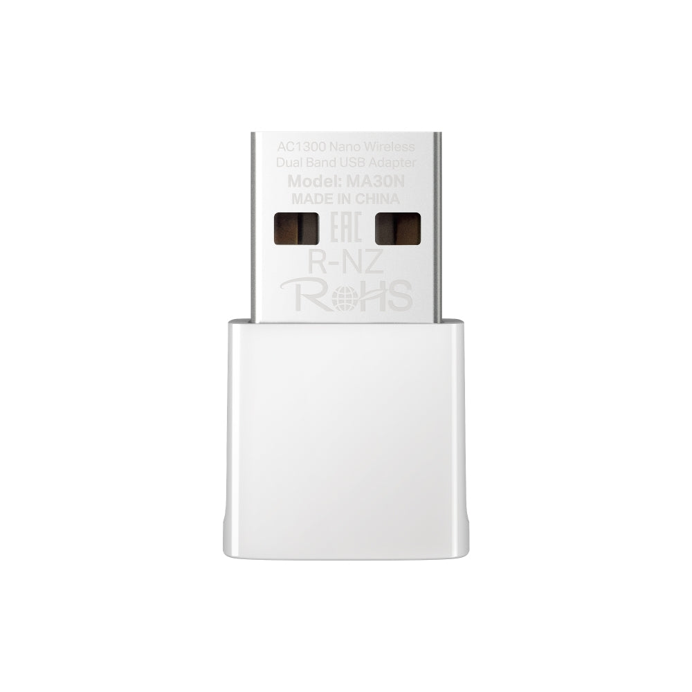 Adaptador WiFi USB Mercusys MA30N AC1300 - Conexión Dual Band