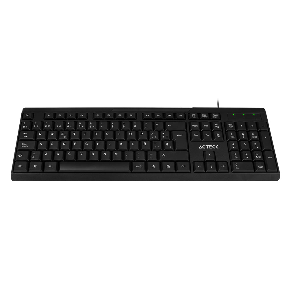 Teclado Acteck Inspire TA210 - Alambrico USB 105 Teclas Español Negro