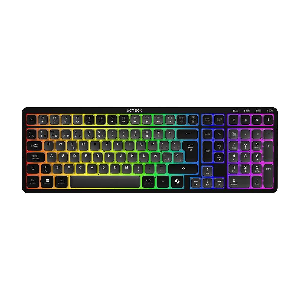 Teclado Inalámbrico ACTECK TI790 RGB - Multidispositivo, Dongle 2.4GHz y Bluetooth Imagen principal del producto