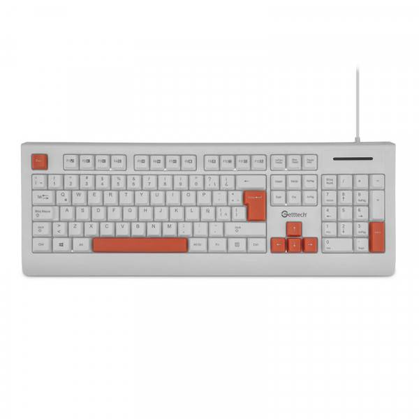 Teclado Getttech GGK-ESMWR-02-WH Blanco - Diseño Ergonómico Imagen principal del producto