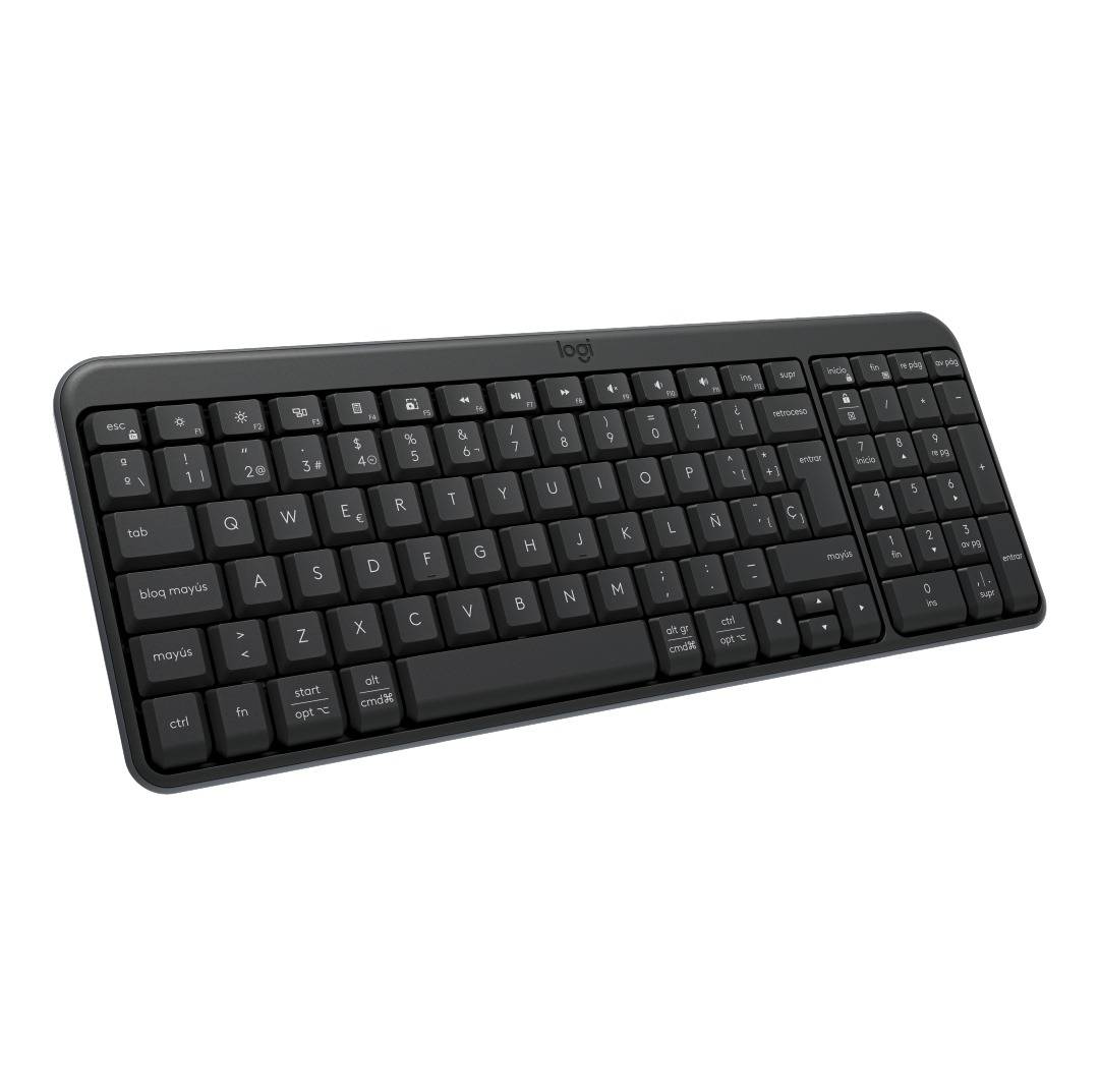 Teclado Logitech K250 inalámbrico - Grafito, silencioso y compacto