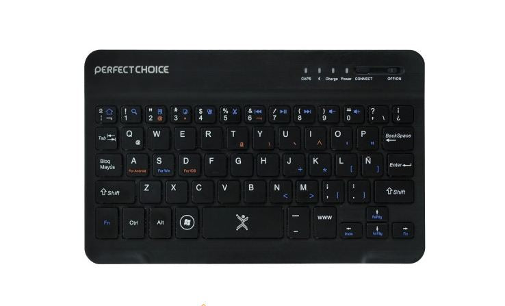 Teclado Inalámbrico Bluetooth PERFECT CHOICE PC-200932 - Ultra Delgado Negro