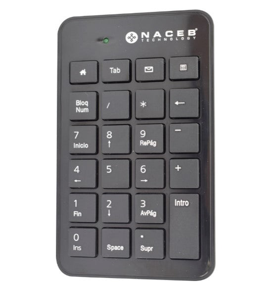 Teclado Numérico Naceb Technology NA-0104 - Negro, Compacto y Práctico