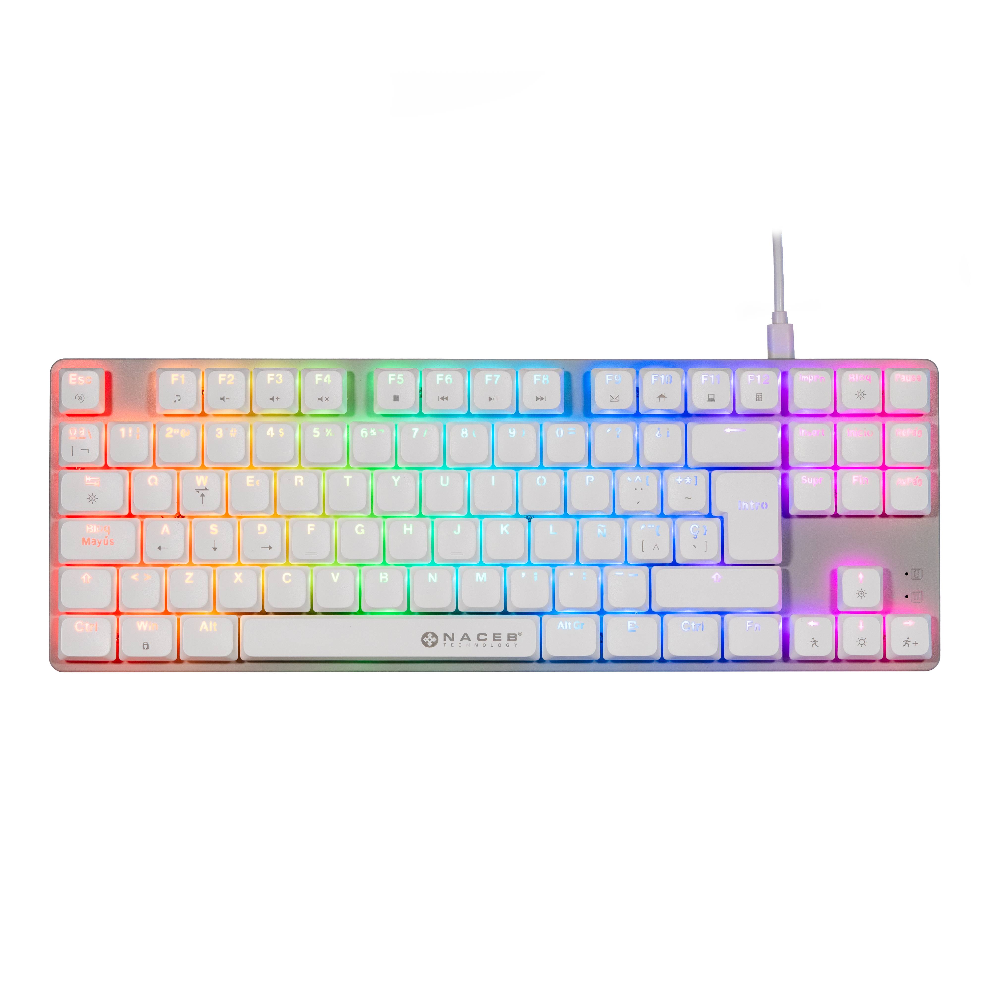 Teclado Mecánico Naceb TKL Gaming NA-0971 - RGB Low Profile 87 Teclas Imagen principal del producto
