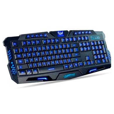 Teclado Brobotix 420028 RGB Ergonómico - Iluminación LED, Multimedia, USB