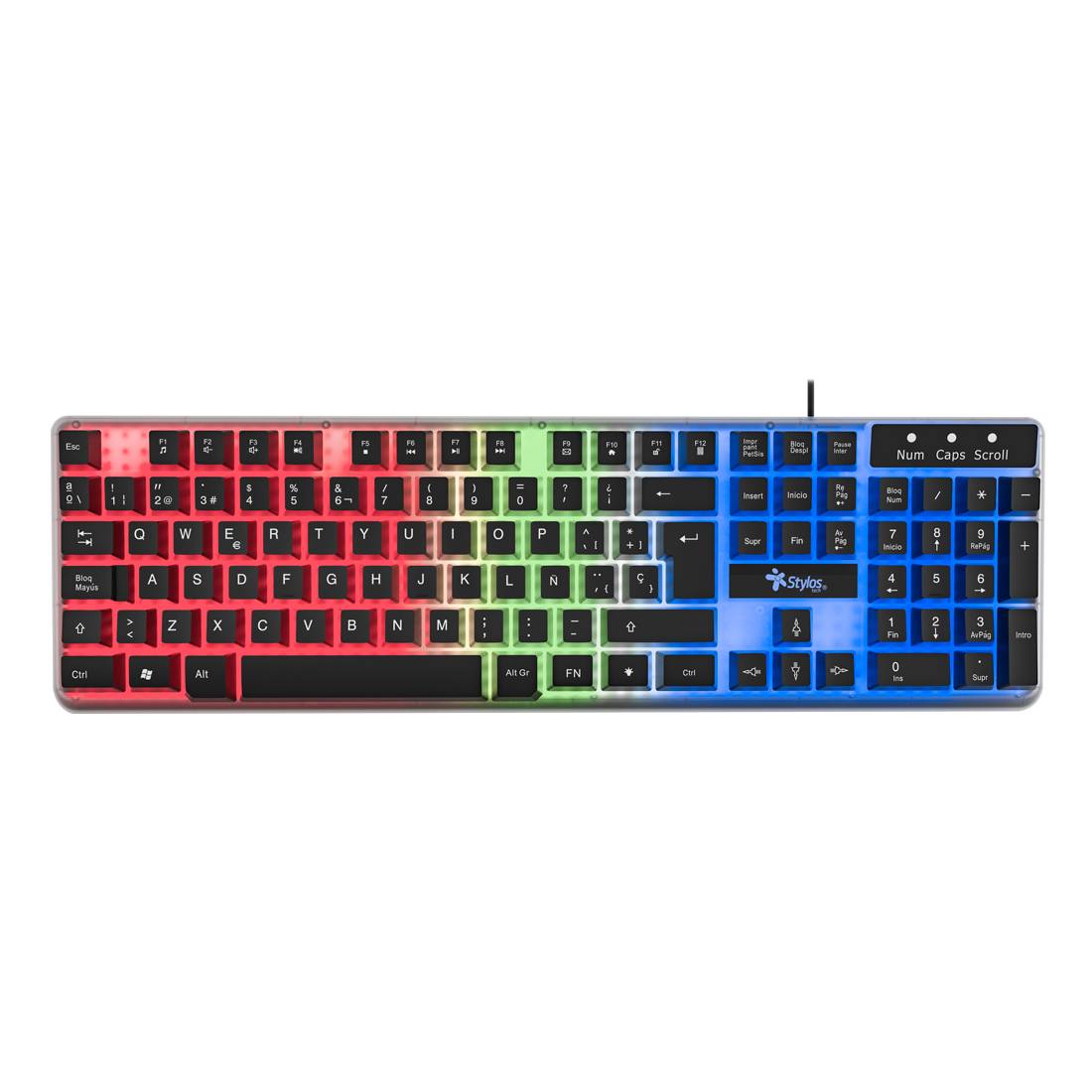 Teclado Stylos STTEALLED1T Alámbrico Negro - Diseño Compacto Imagen principal del producto