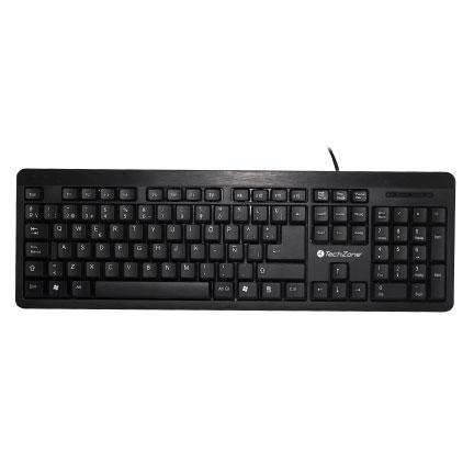 Teclado Alámbrico TechZone TZ16TEC01 - USB, 104 Teclas QWERTY Imagen principal del producto