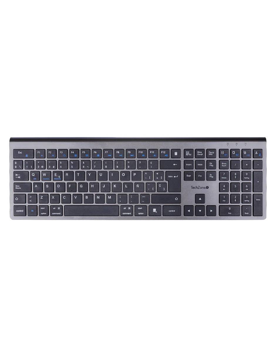 Teclado TECHZONE HEFESTOS Recargable Bluetooth - Compatible Windows, Android, MacOS