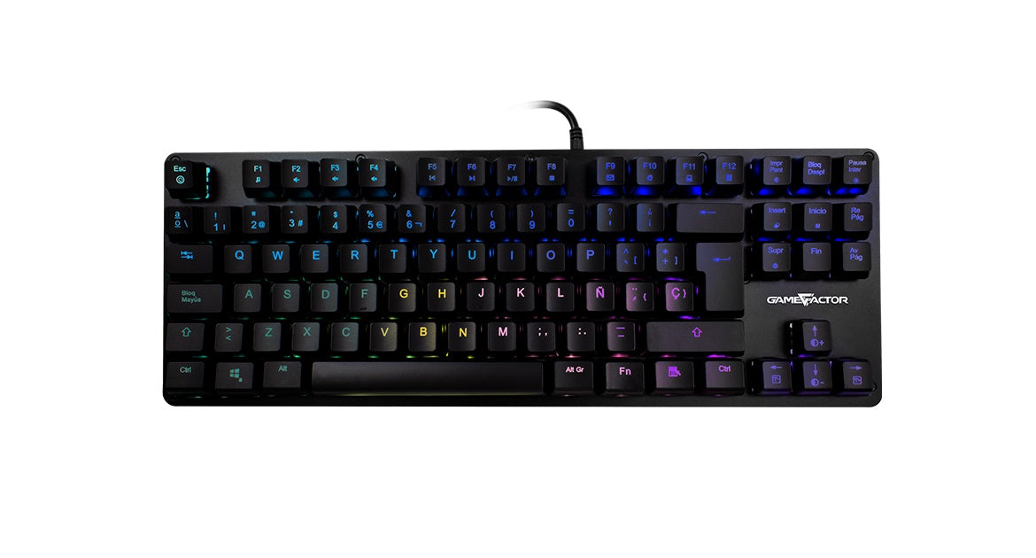 Teclado Mecánico GAME FACTOR KBG500-RD - Alámbrico, RGB, Español Imagen principal del producto