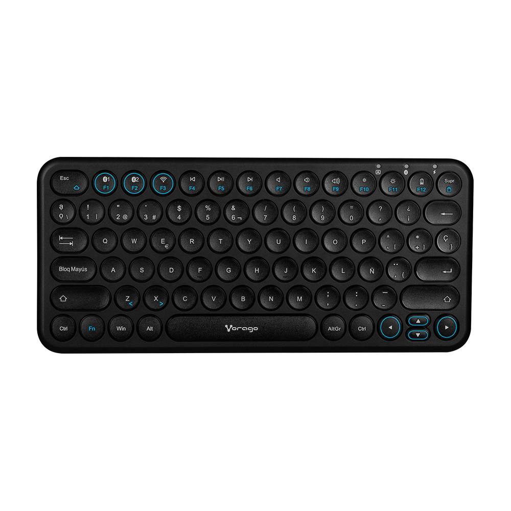 Teclado Inalámbrico Vorago KBW-400 Bluetooth - Conecta 3 Dispositivos, Batería Recargable Imagen principal del producto