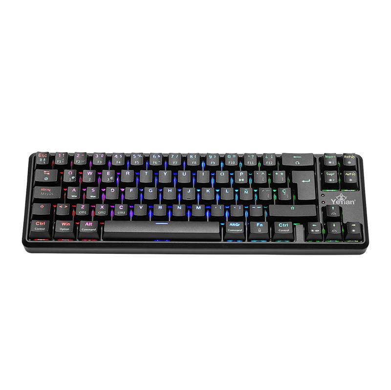 Teclado Gamer Yeyian Akil S 69 Teclas - Switch Rojo, RGB 18 Efectos, IP42 Imagen principal del producto