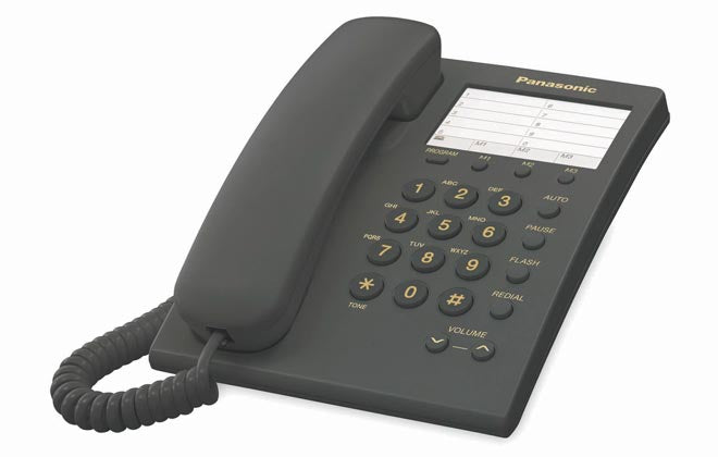 Teléfono Analógico Panasonic KX-TS550MEB - Marcador Rápido 10 Números