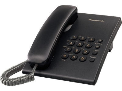 Teléfono Analógico Panasonic KX-TS500MEB - Pared/Escritorio, Negro