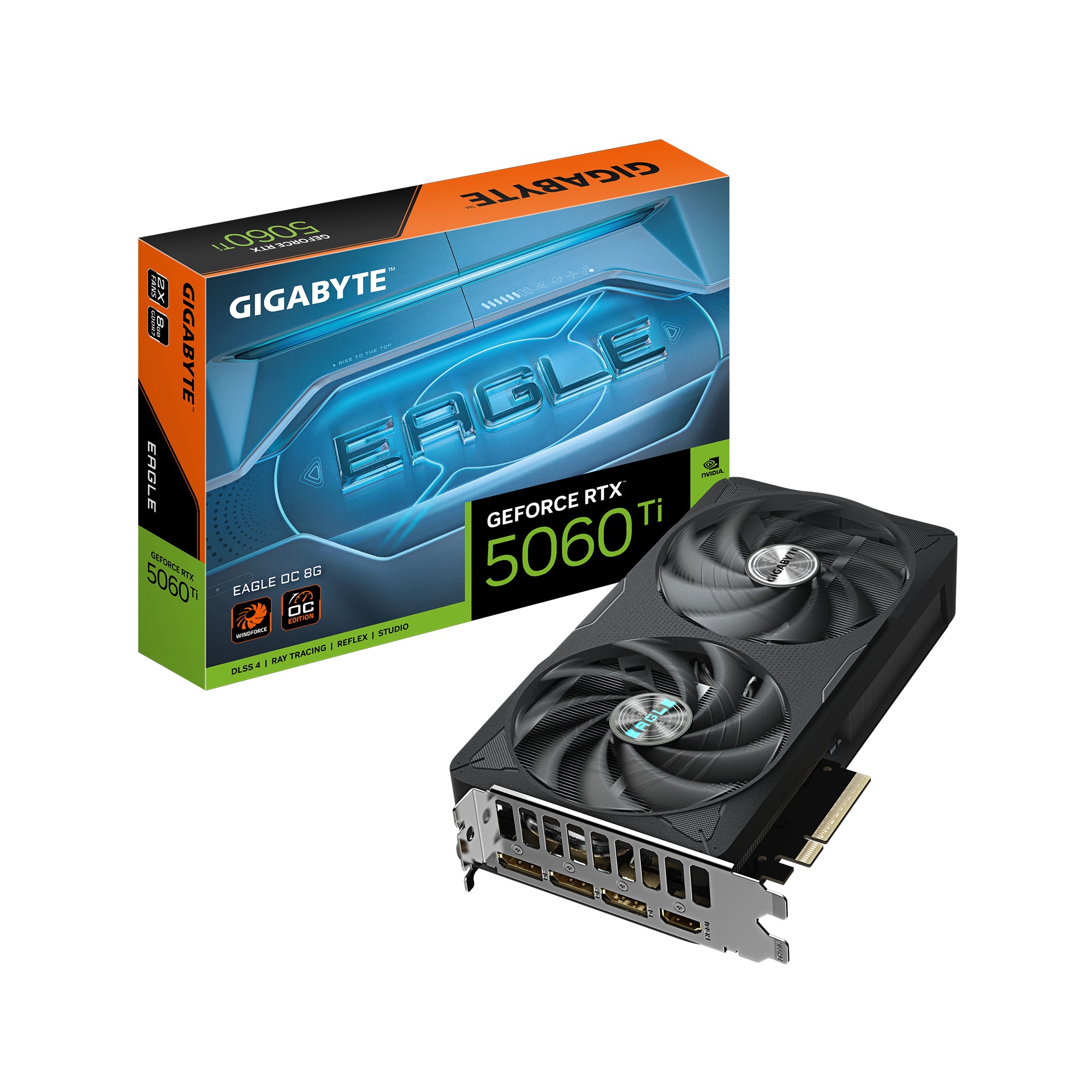 Tarjeta de Video GIGABYTE RTX 5060 8GB GDDR7 PCI-E 5.0 - Gaming y Creativo Imagen principal del producto